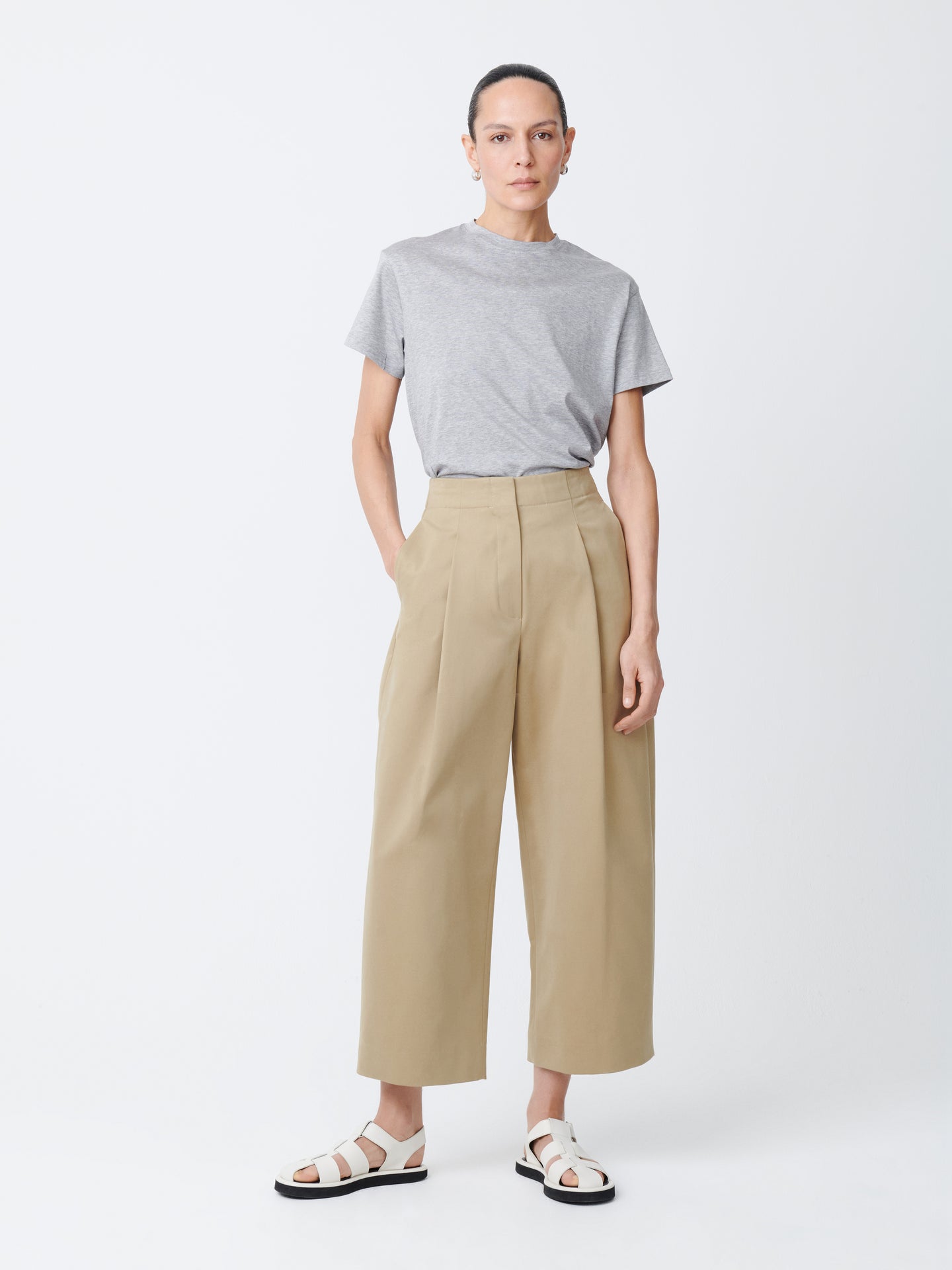 DORDONI VOLUME PANT IN TAN