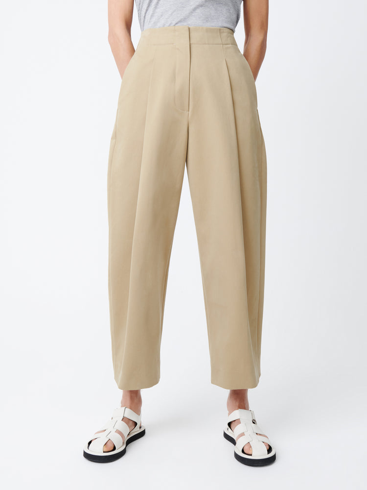 DORDONI VOLUME PANT IN TAN