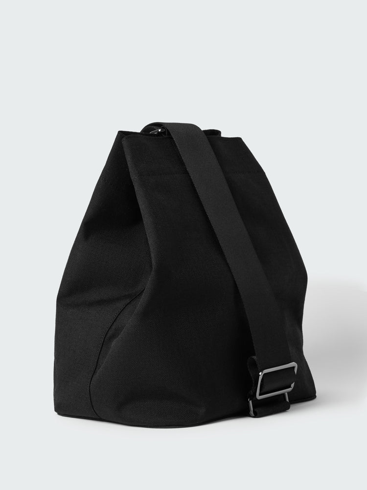 SLIDE NYLON CROSS BODY BAG IN BLACK