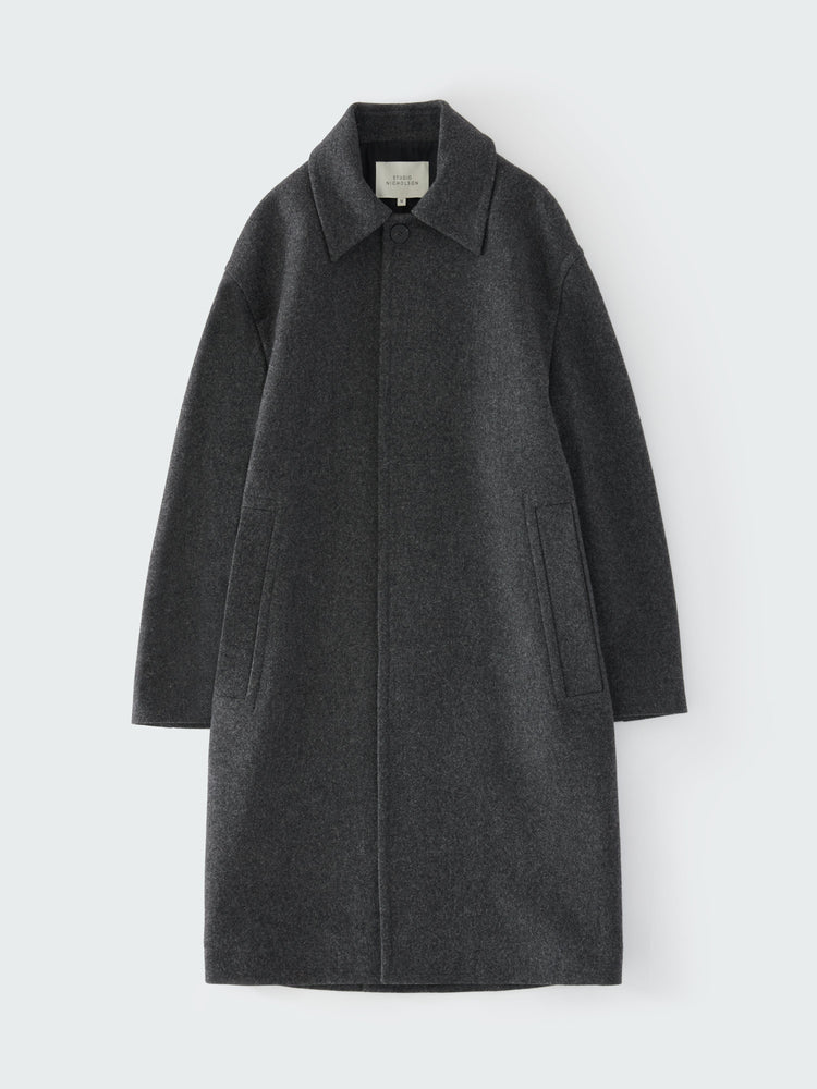 COVER COAT IN CHARCOAL MARL