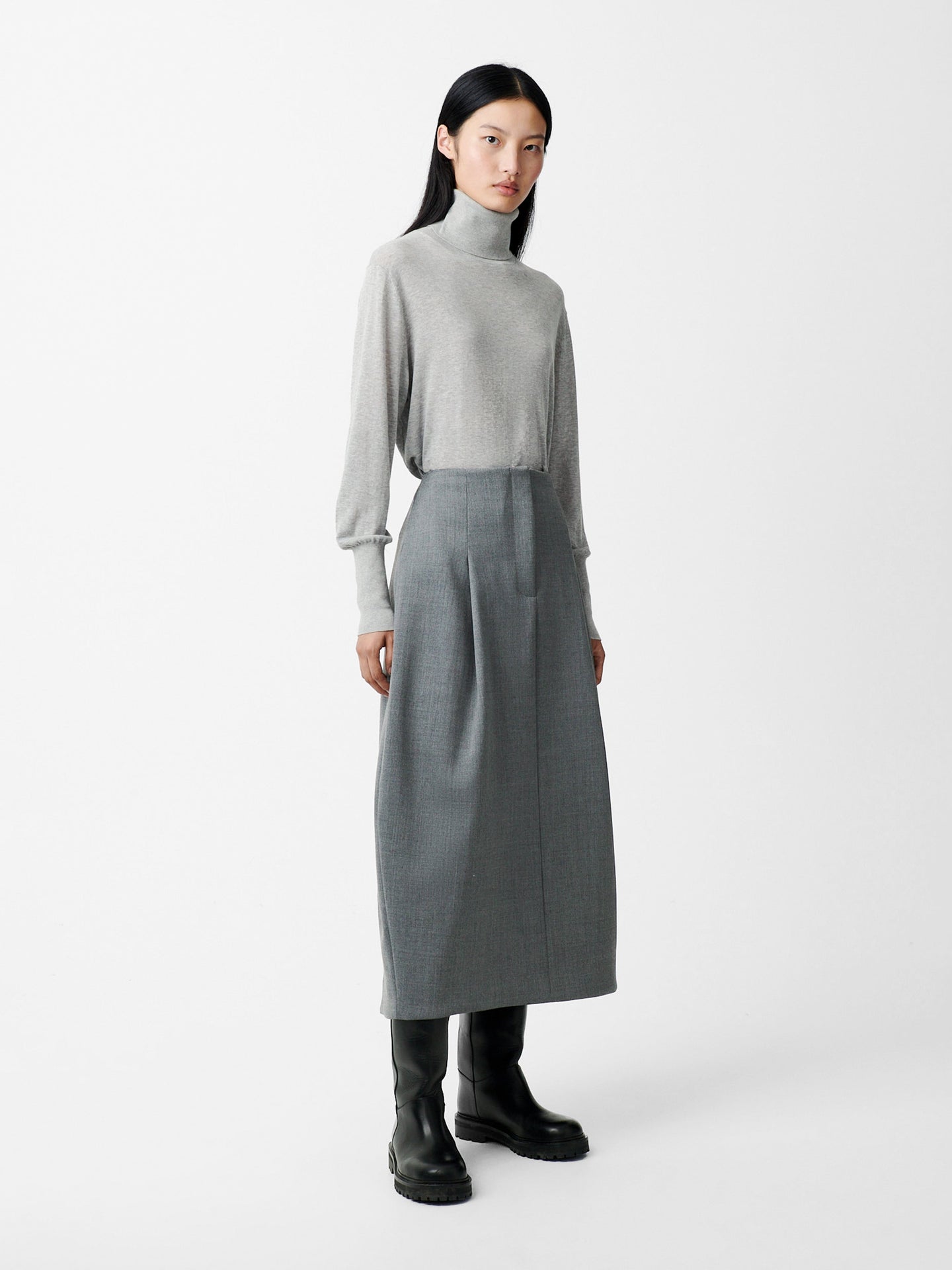 CARSON SKIRT IN GREY MARI