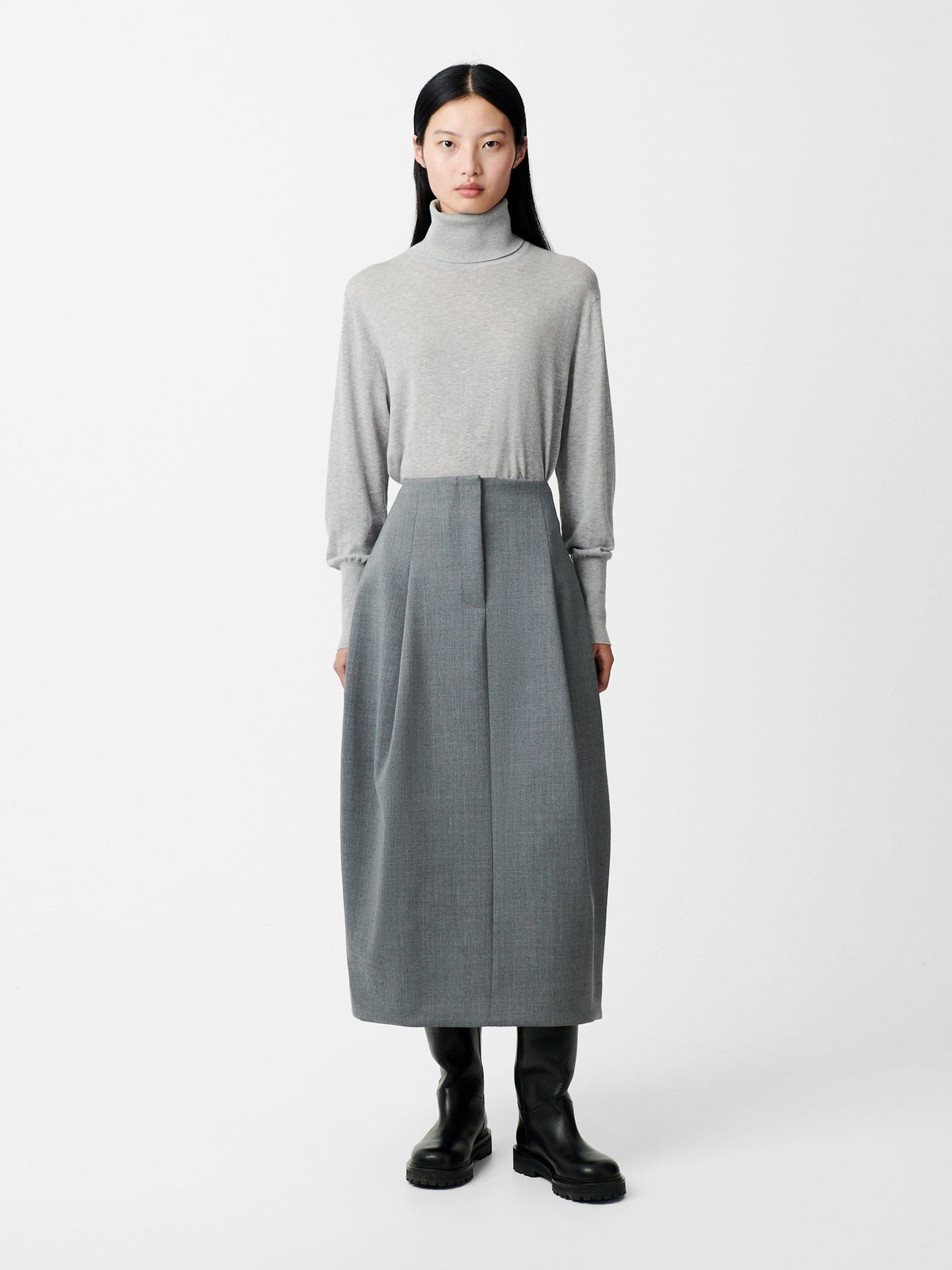 CARSON SKIRT IN GREY MARI