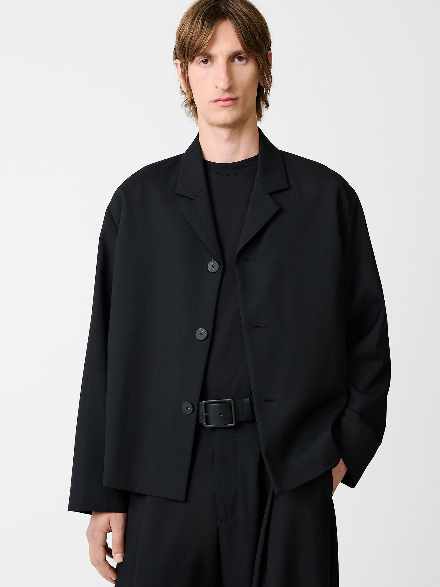 FERRO WOOL JACKET IN BLACK