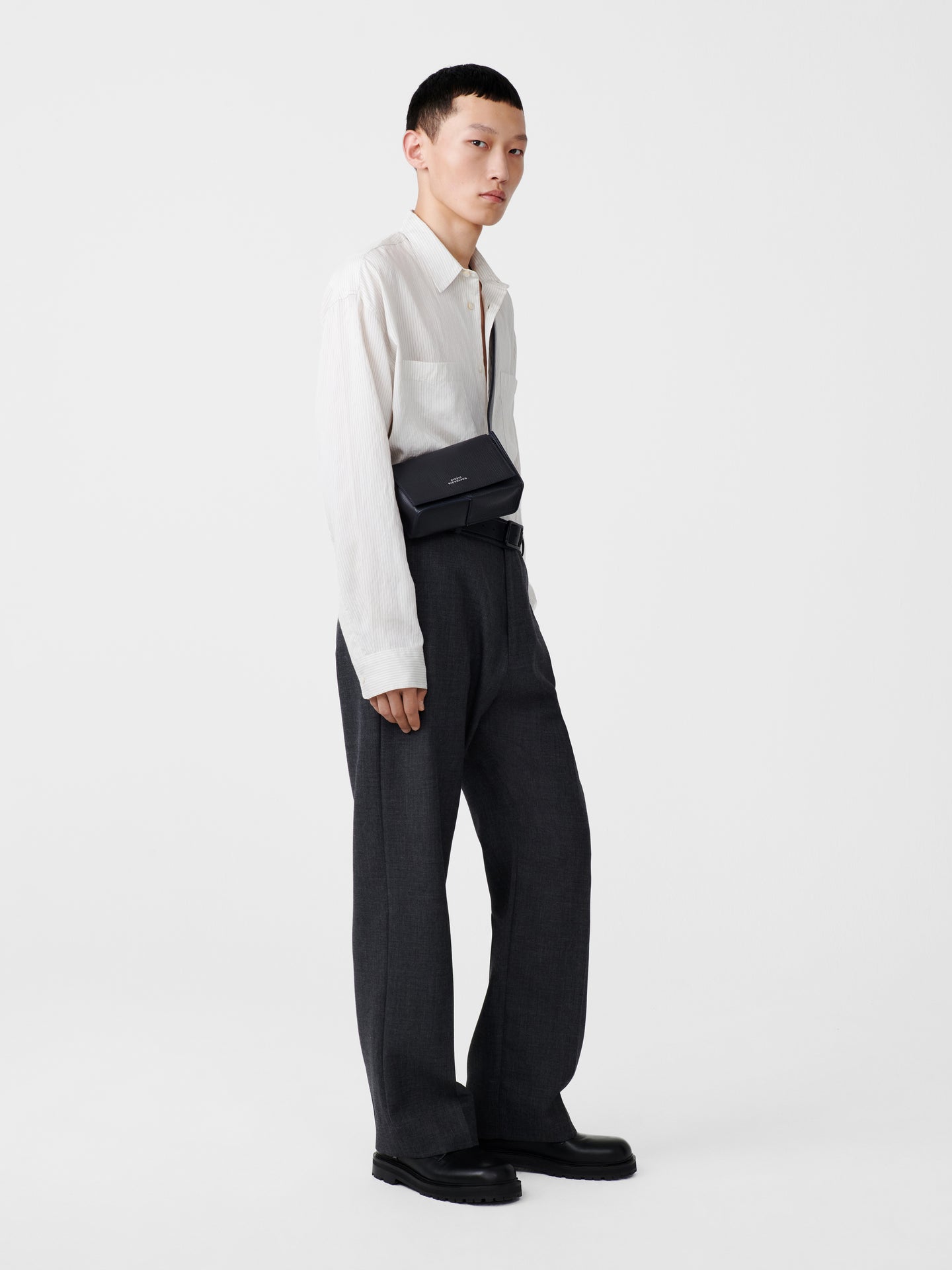 FREEWAY TROPICAL WOOL PANT IN TARMAC