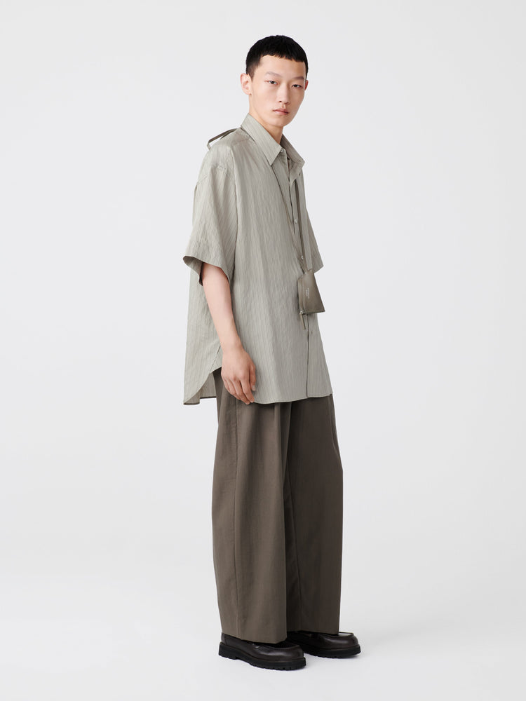 LINE PANT IN FOSSIL