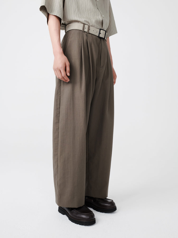 LINE PANT IN FOSSIL