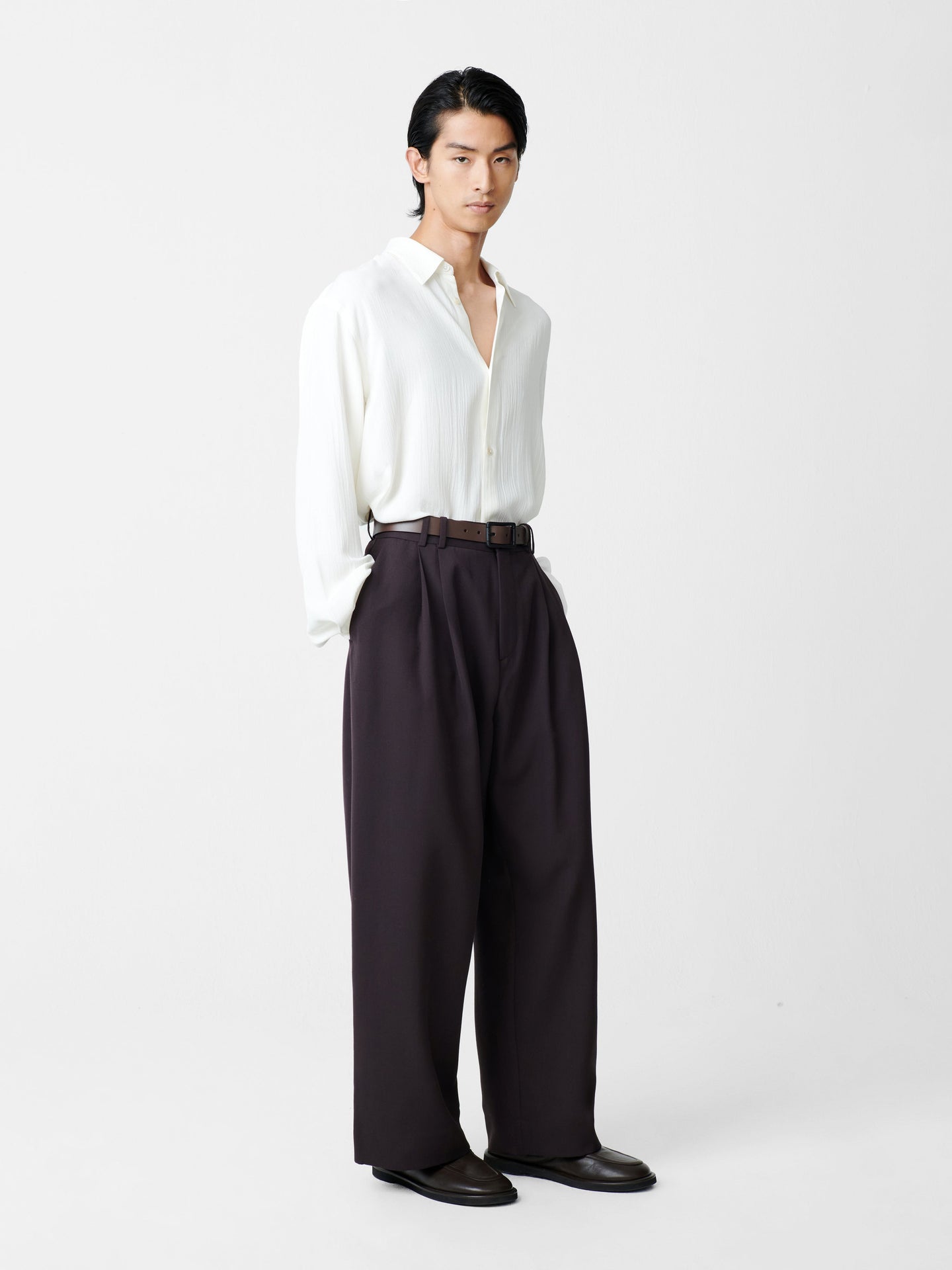 LINE PANT IN ESPRESSO BROWN