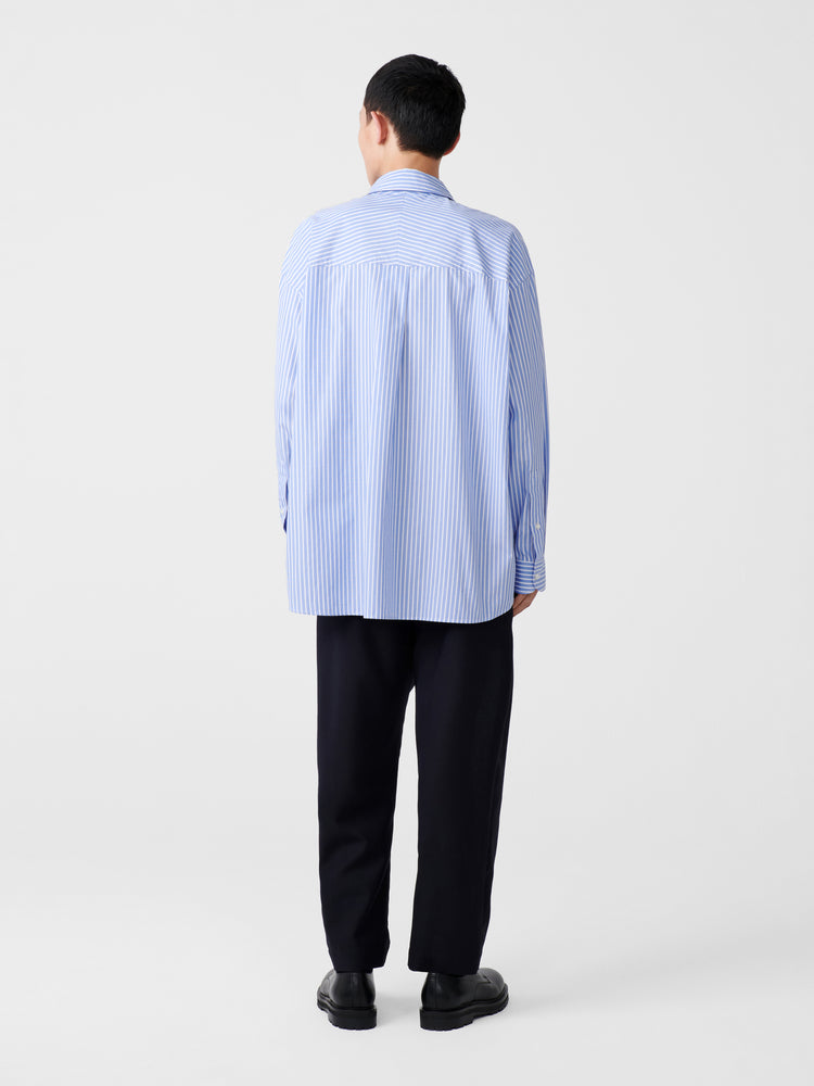 LOCHE SHIRT IN POWDER BLUE/WHITE