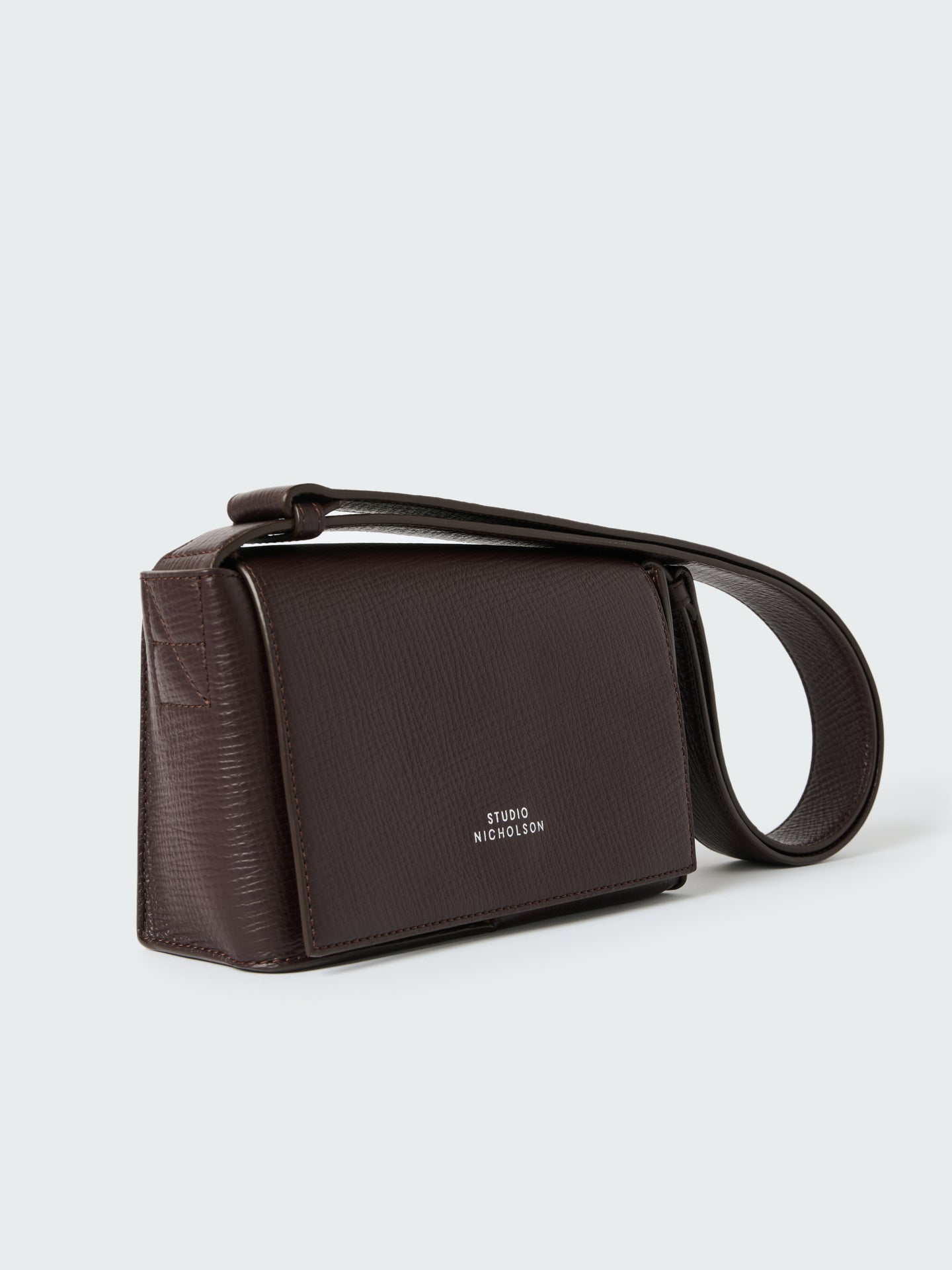 MESHI MINI LEATHER BAG IN CONKER