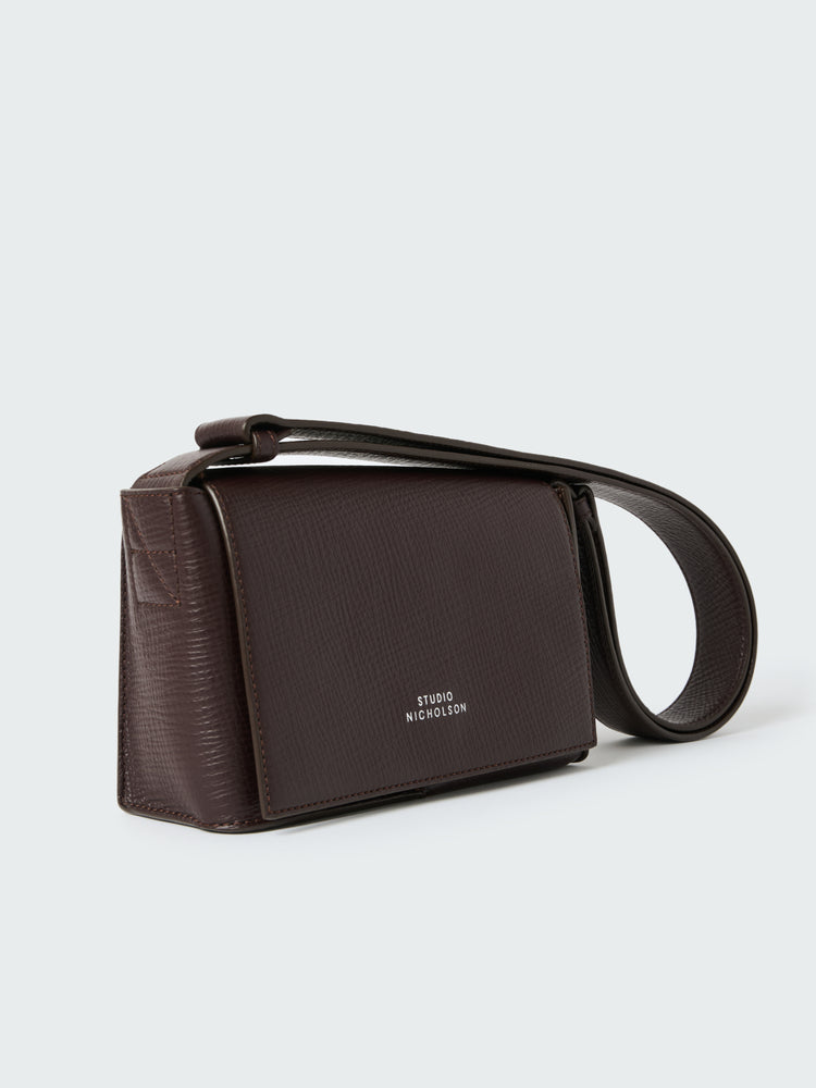 MESHI MINI LEATHER BAG IN CONKER