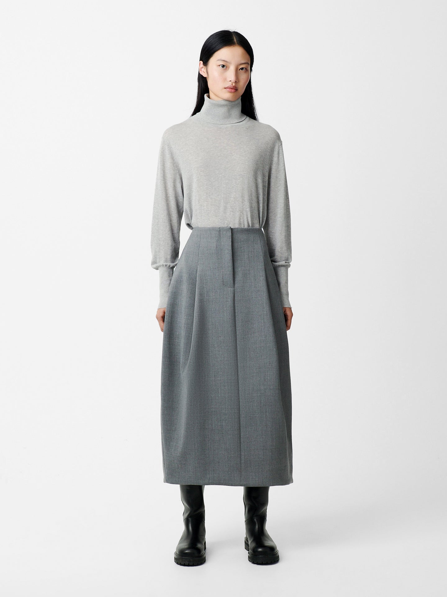 NILO KNIT IN LIGHT GREY MARL