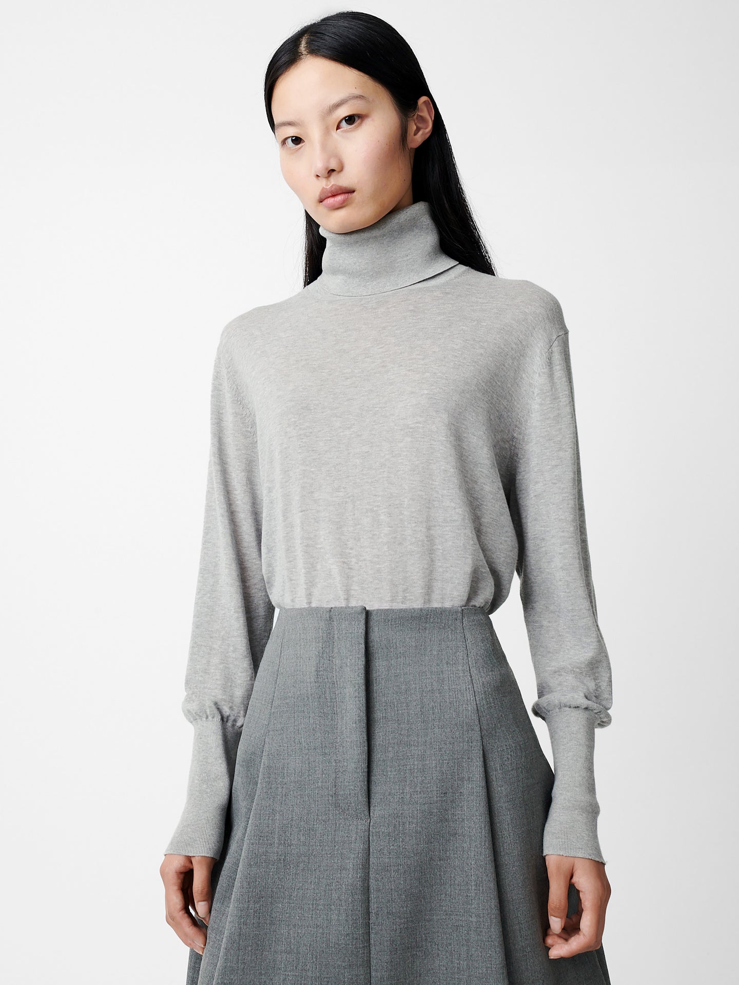 NILO KNIT IN LIGHT GREY MARL