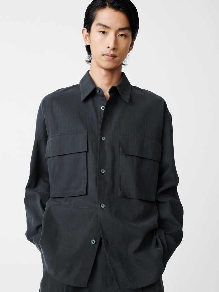 [Pre Order]PAT SHIRT IN DARK FIR