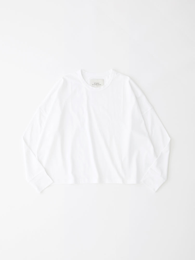 LOOP LONG SLEEVE T-SHIRT IN OPTIC WHITE