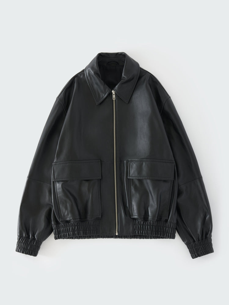 PISTON LEATHER JACKET IN BLACK