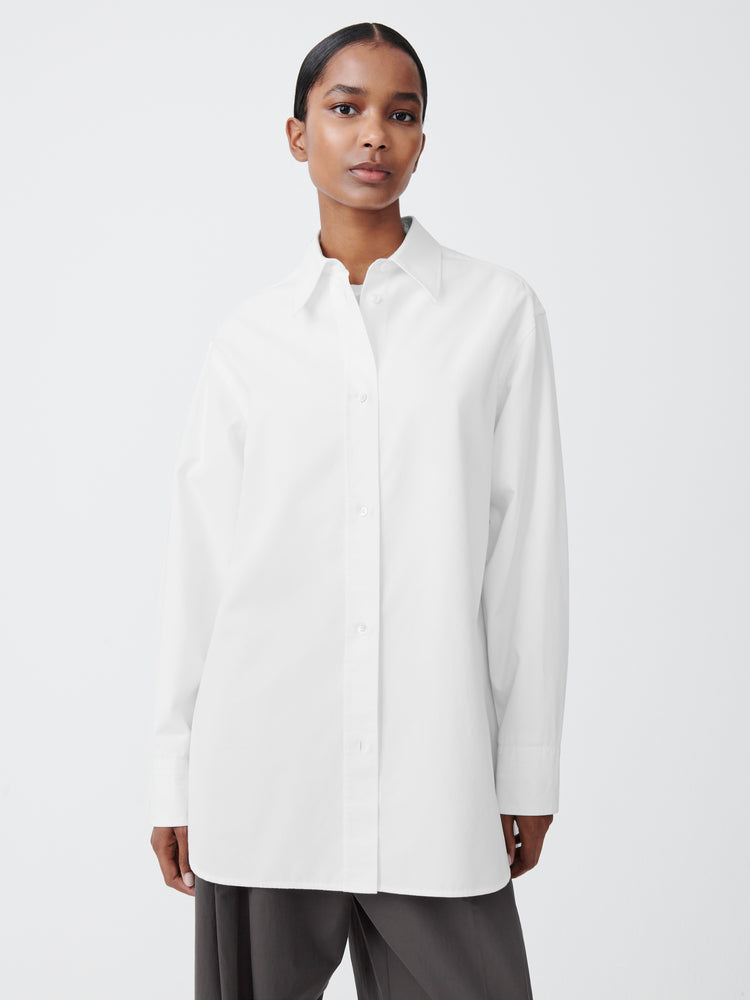 SANTOS OXFORD SHIRT IN OPTIC WHITE