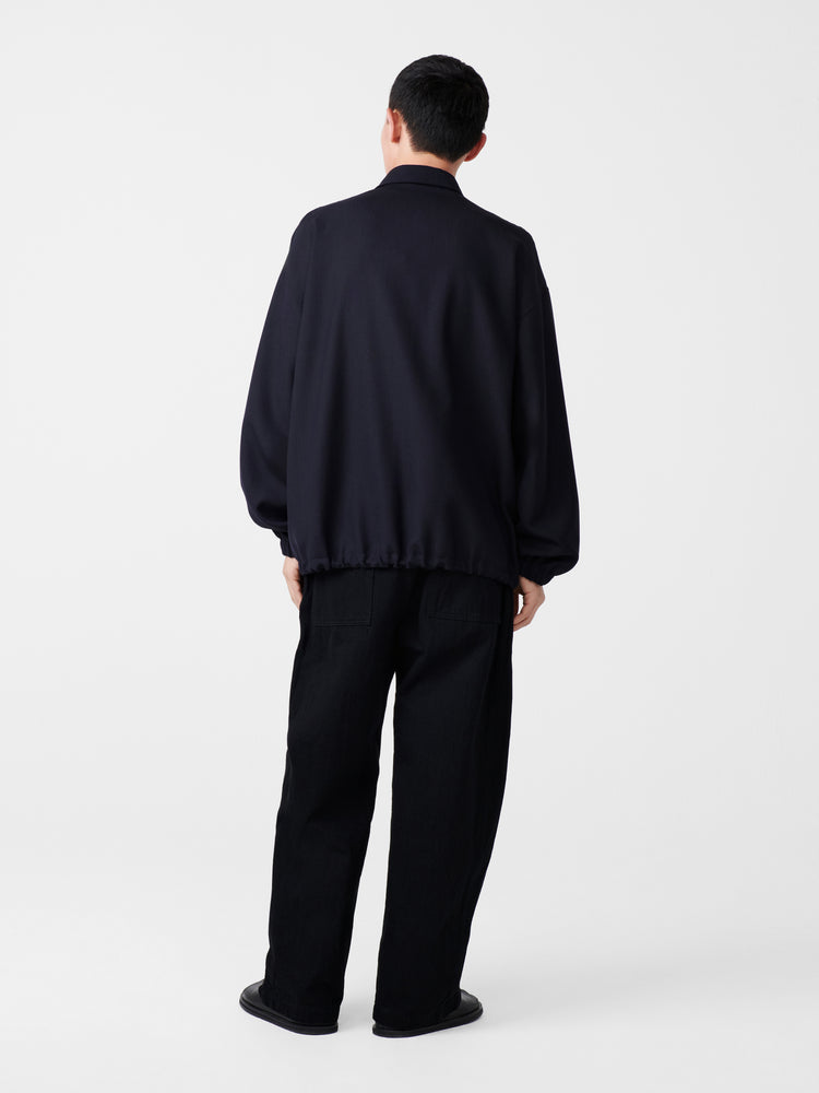 SPHERE TROPICAL WOOL JACKET IN DARKEST NAVY