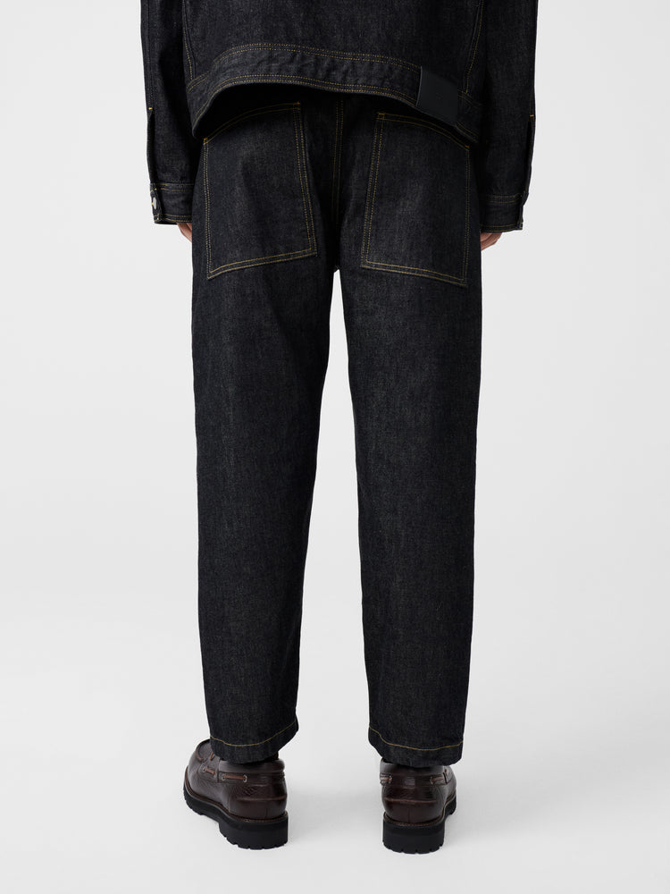 TANNARO ITALIAN DENIM PANT IN BLACK