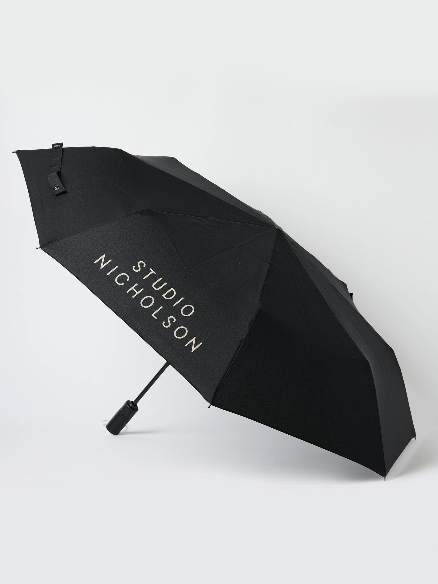 LOGO UMBRELLA IN BLACK-PARCHMENT