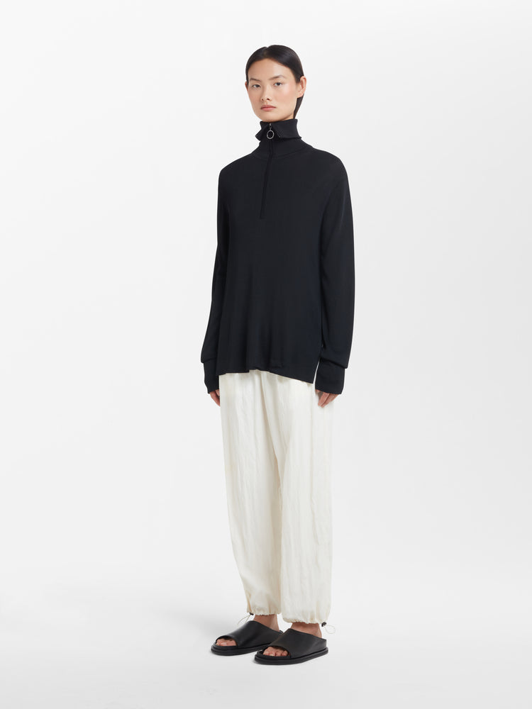 GIA TEXTURED VISCOSE PANT IN PARCHME