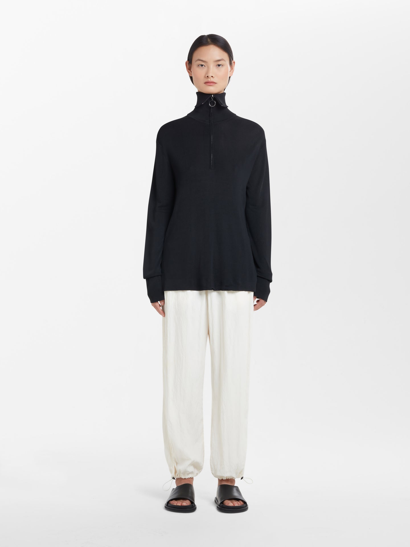 GIA TEXTURED VISCOSE PANT IN PARCHME